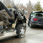 Aftermath of car accident